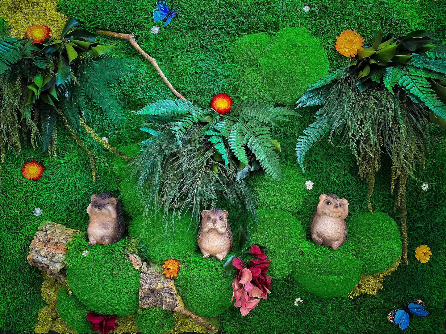 Moss Wall Art | Hedgehog Ornament | Hedgehog House mossartbyrishstudio