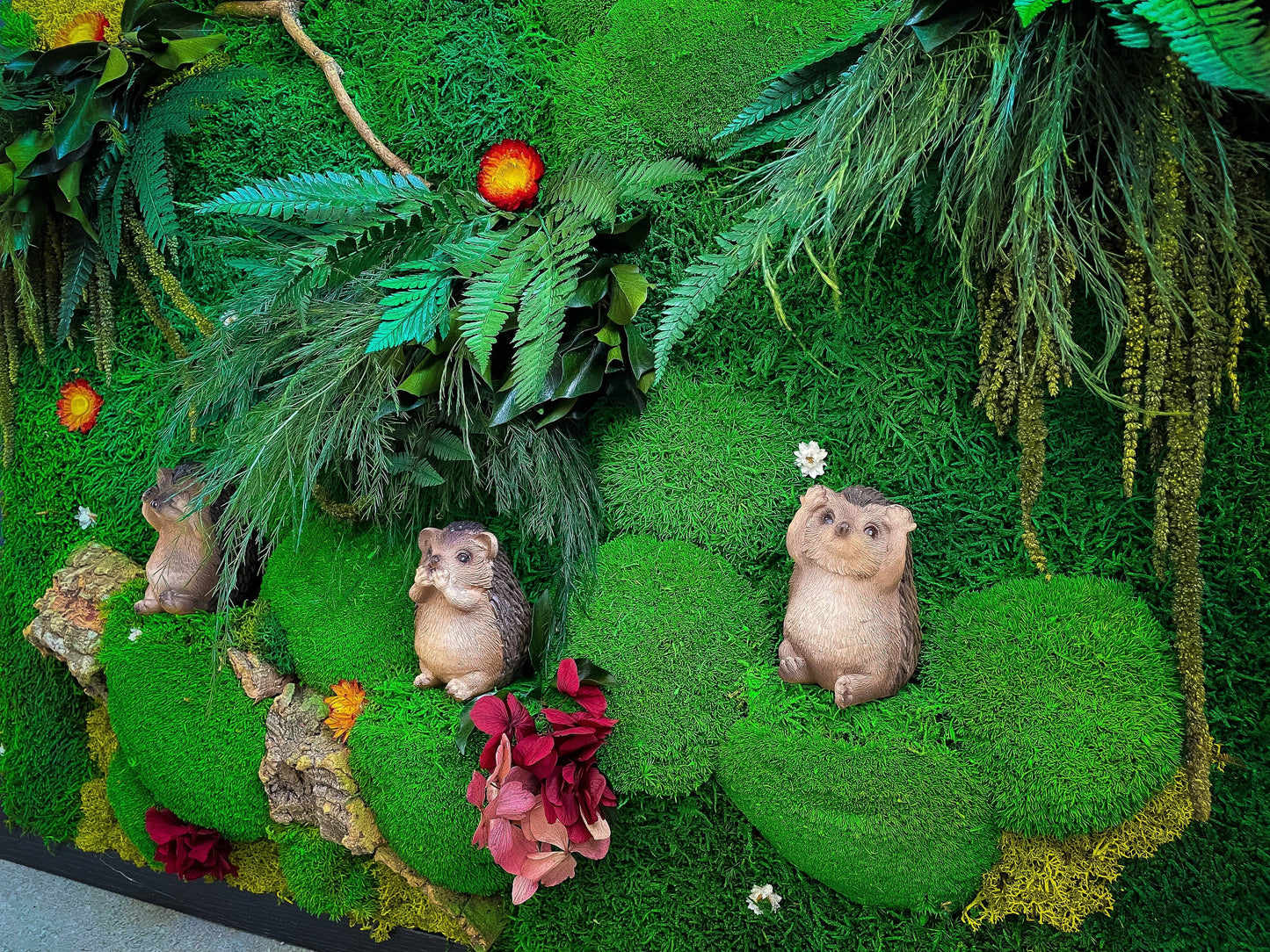 Moss Wall Art | Hedgehog Ornament | Hedgehog House mossartbyrishstudio