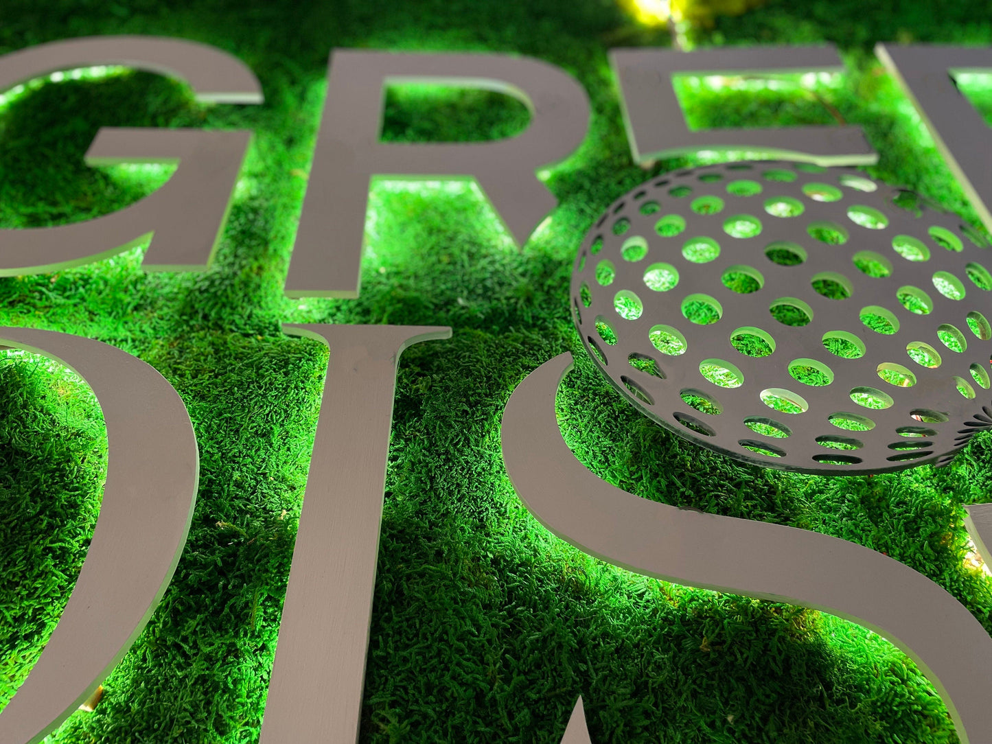 Custom Moss Wall with LED Logo – Welcome Sign Green Wall for Office, Reception, or Retail – Preserved Moss Branding Installation mossartbyrishstudio