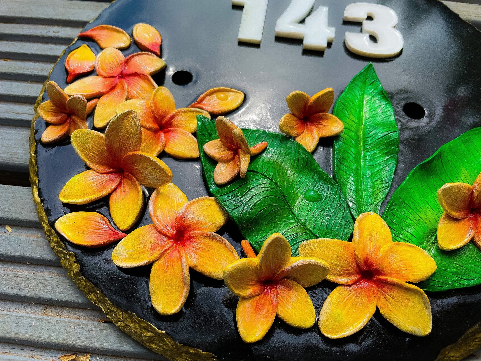 Number Plaques | House number signs | Slate Property Number | Rishstudio mossartbyrishstudio