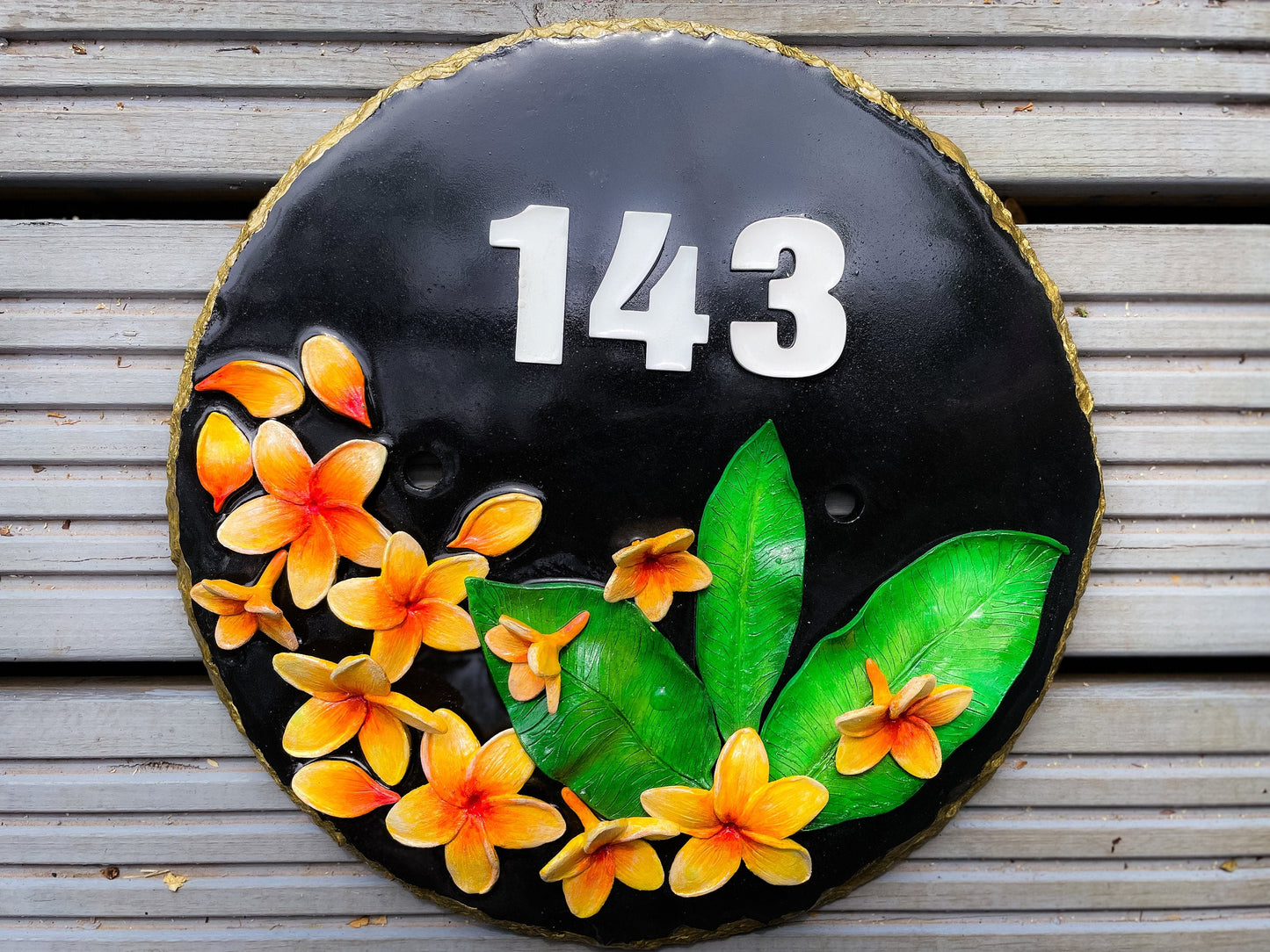 Number Plaques | House number signs | Slate Property Number | Rishstudio mossartbyrishstudio