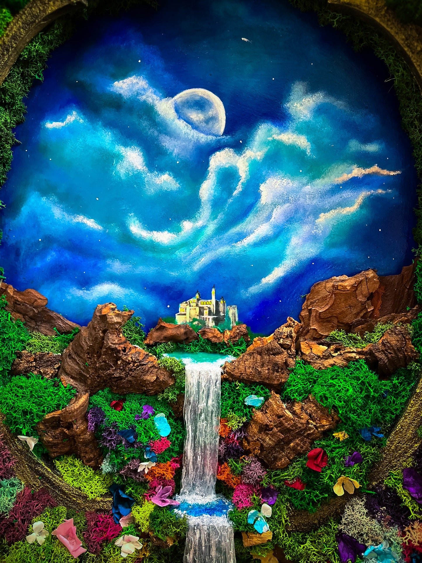 Fantasy living Wall | Waterfall Moss Wall Art mossartbyrishstudio