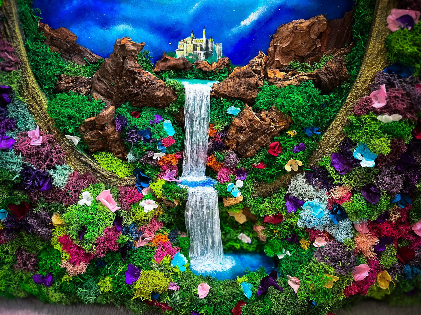 Fantasy living Wall | Waterfall Moss Wall Art mossartbyrishstudio