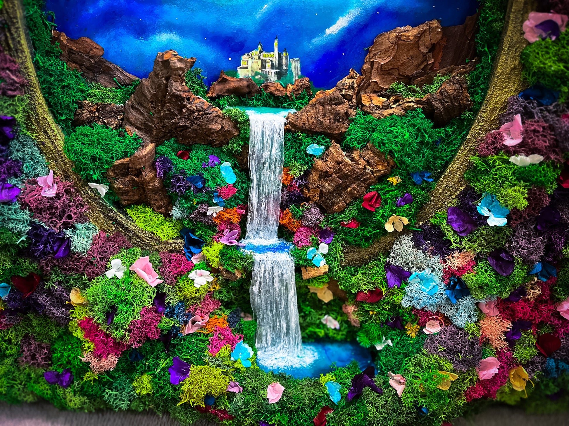 Fantasy living Wall | Waterfall Moss Wall Art mossartbyrishstudio