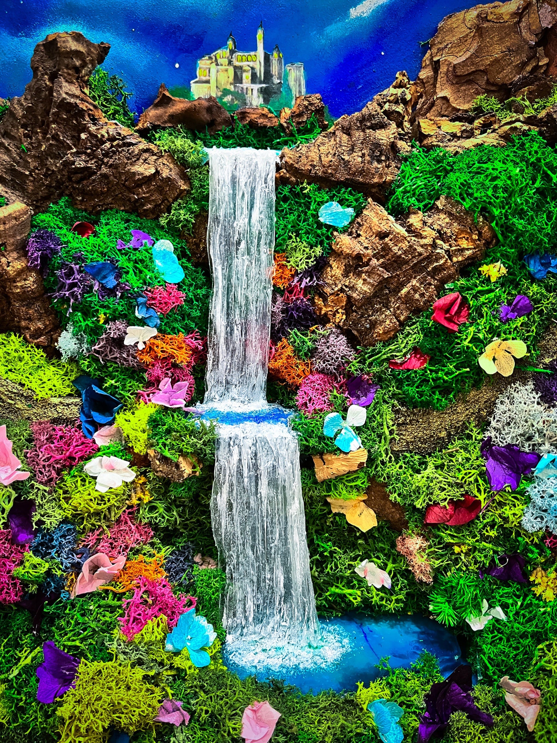 Fantasy living Wall | Waterfall Moss Wall Art mossartbyrishstudio