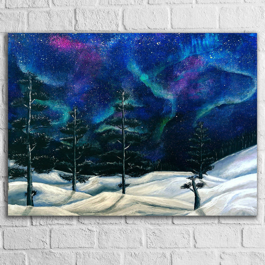 Northern Lights Acrylic Painting| northern light painting RishStudio