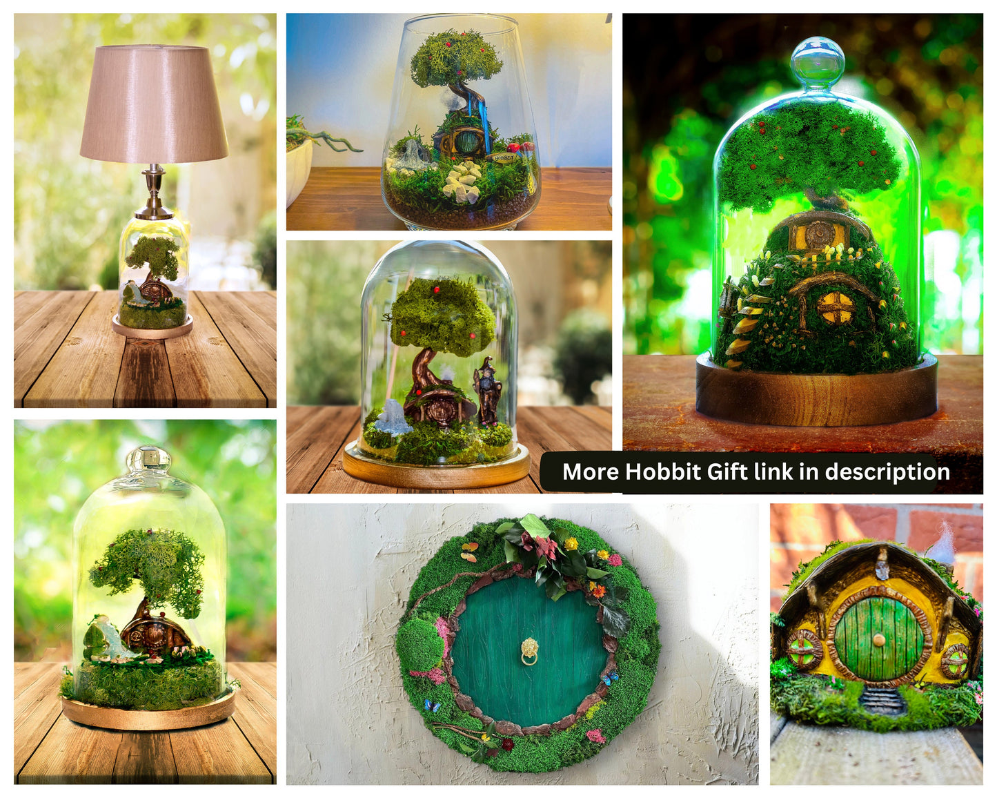 Hobbit House, Hobbit Terrarium, Hobbit gifts, Hobbit Door, Hobbit Home, Personalized gift, Handmade Gift for him, Hobbits, Diorama Kit, lotr mossartbyrishstudio