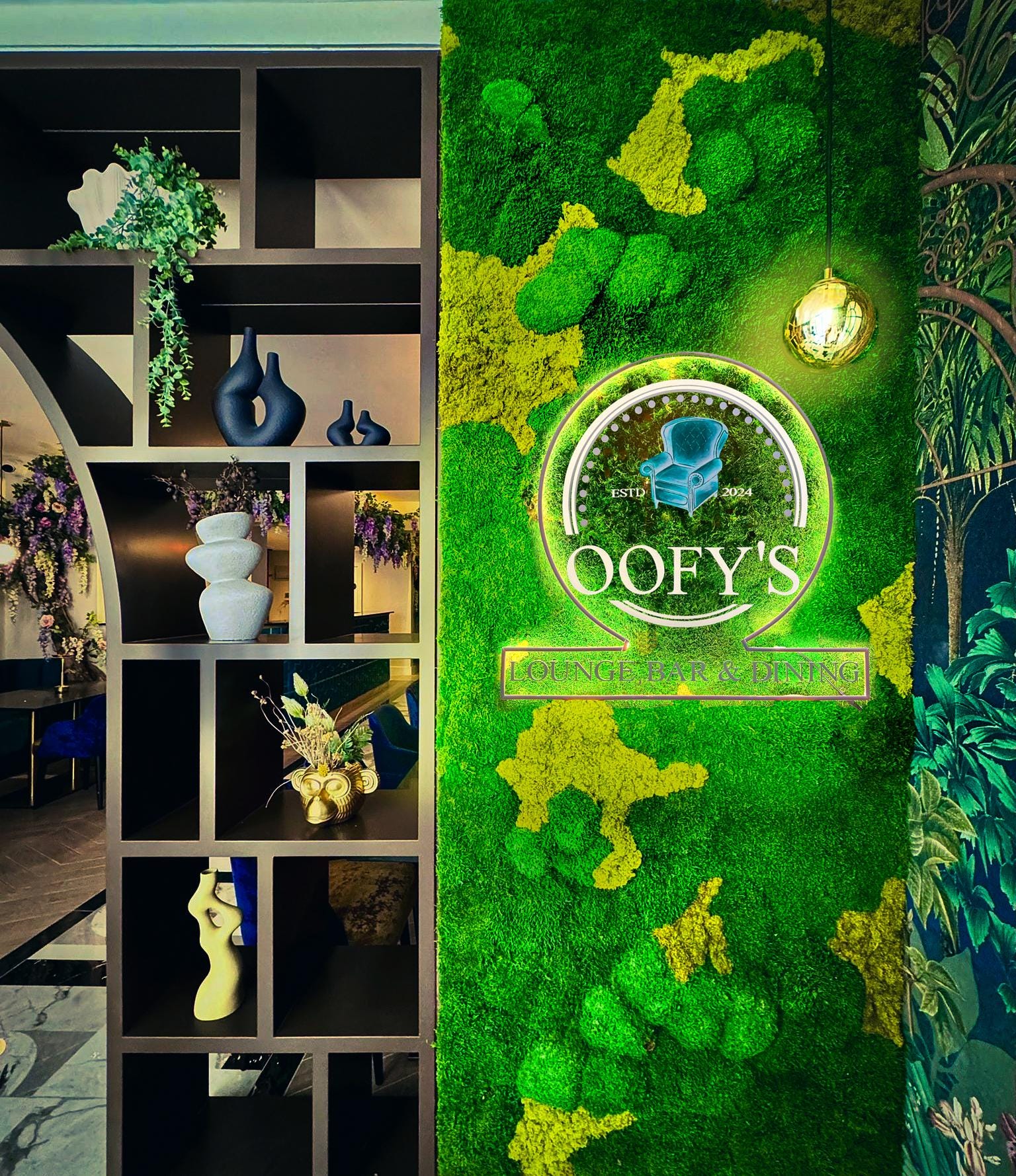 Custom Handmade Neon Backlit Moss Logo Sign | Personalised Business Wall Art mossartbyrishstudio