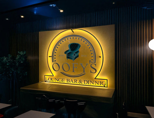 Custom Handmade Neon Backlit Moss Logo Sign | Personalised Business Wall Art mossartbyrishstudio