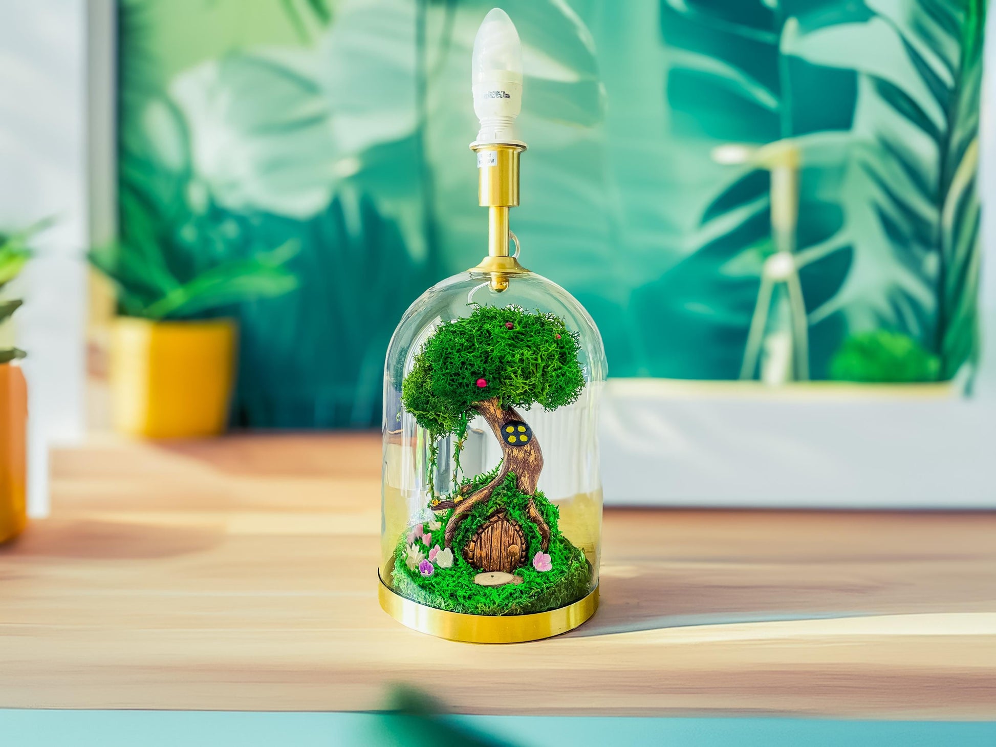 Rustic Table Lamp | Fairy Garden Table Light | Desk Lamp RishStudio