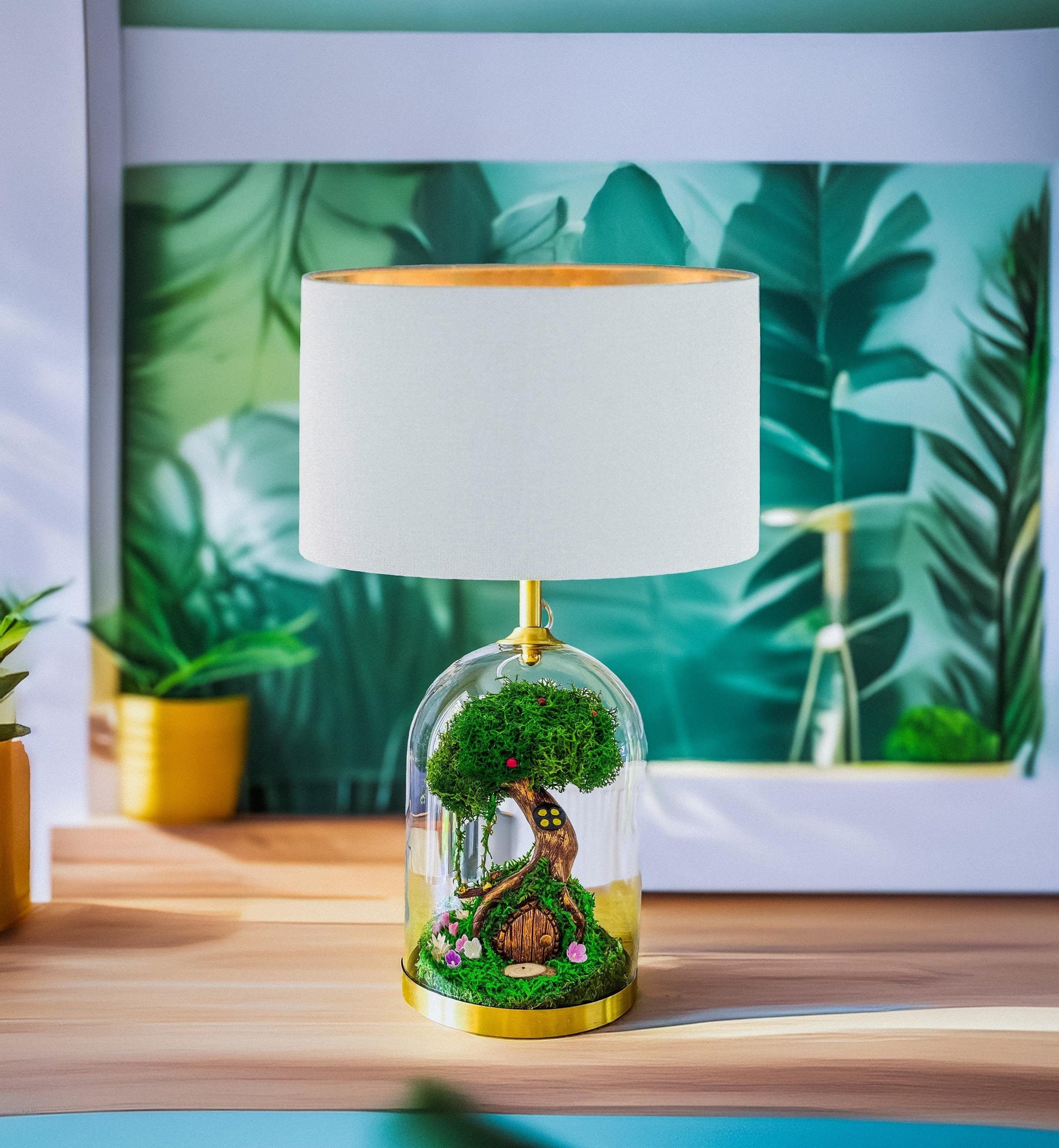 Rustic Table Lamp | Fairy Garden Table Light | Desk Lamp RishStudio