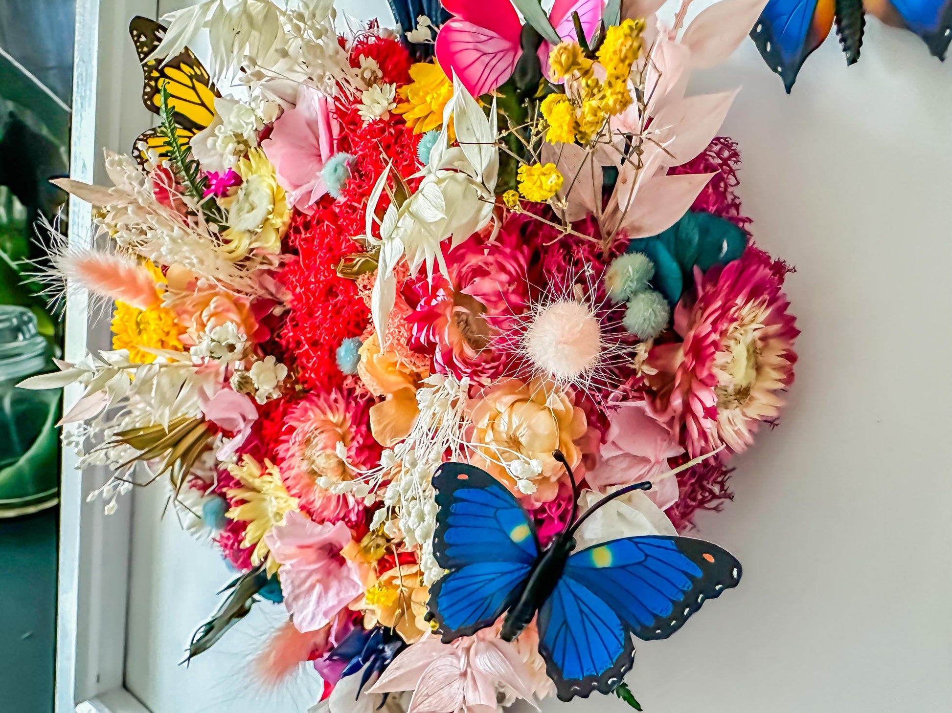 Dried Flower Art: Floral Heart Brain, Gift for Doctors Nurses mossartbyrishstudio