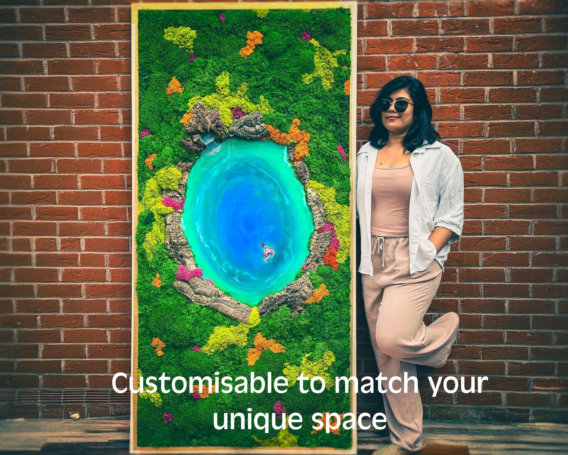 Moss Art | Ocean Wall Art | Moss Wall | Preserved Moss art mossartbyrishstudio