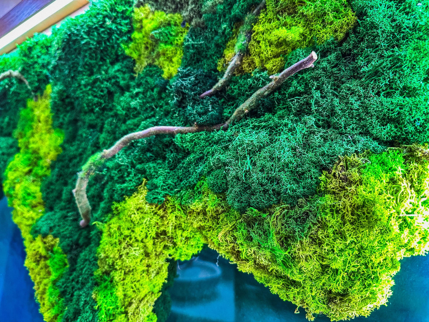 LED Moss Wall Art: Resin River, Preserved Moss Art With Nature Moss, Resin Art Wall Decor, Ocean Wall Art, Koi Pond, mossartbyrishstudio