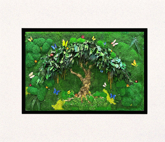 Biophilic Home Decoration | Preserved Stabilized Moss Wall Decor| Tree of Life | RishStudio mossartbyrishstudio