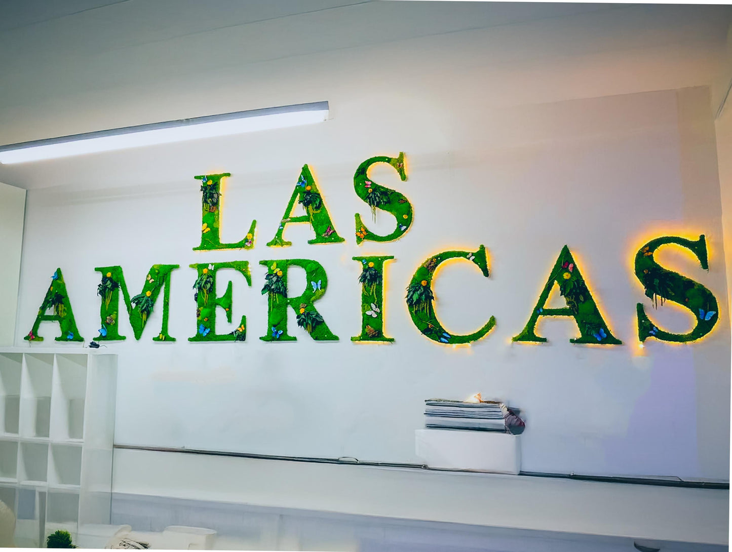 Custom Backlit Wall Letters | Moss Letters logo With Light | RishStudio mossartbyrishstudio