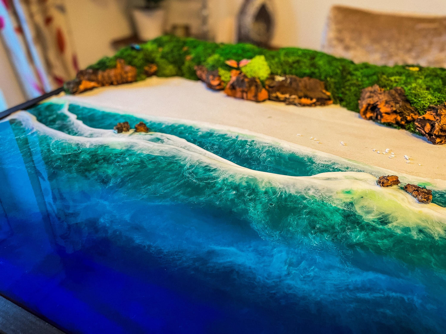 Ocean Art | Resin Art | Moss Art | The Ocean Poster RishStudio