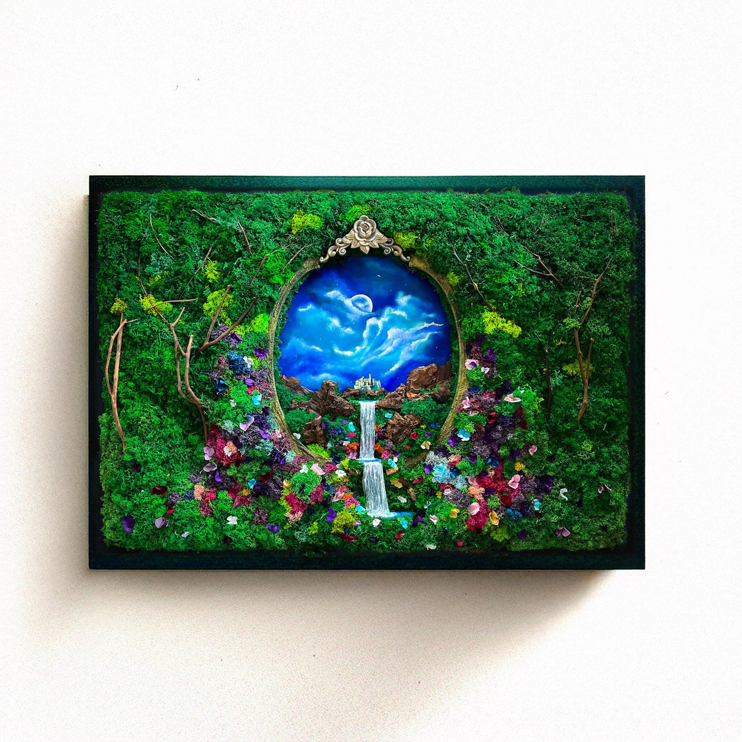 Fantasy living Wall | Waterfall Moss Wall Art mossartbyrishstudio