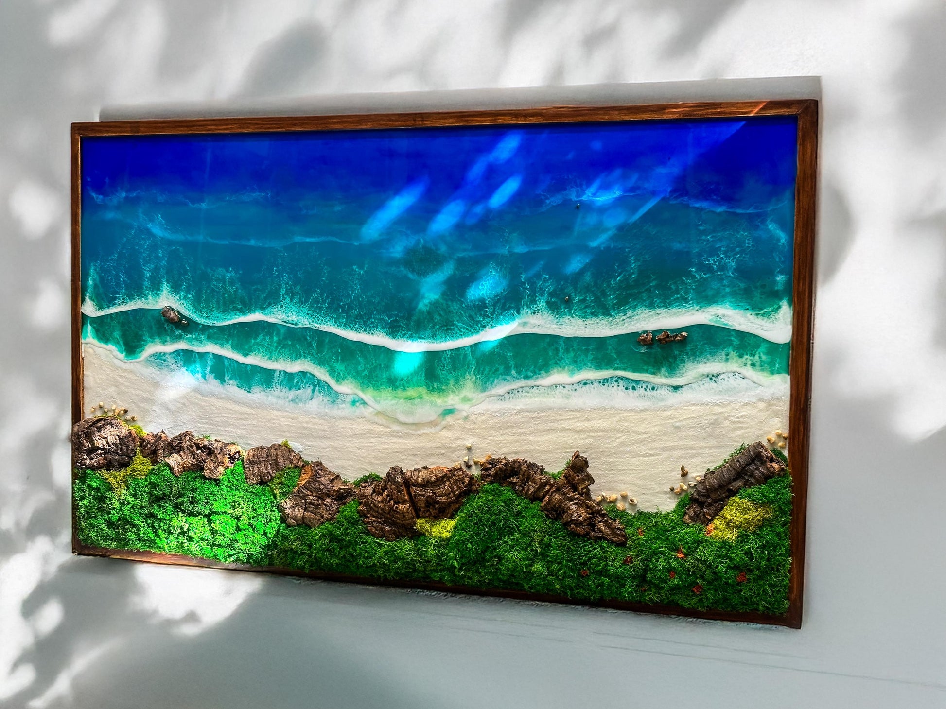 Ocean Art | Resin Art | Moss Art | The Ocean Poster RishStudio