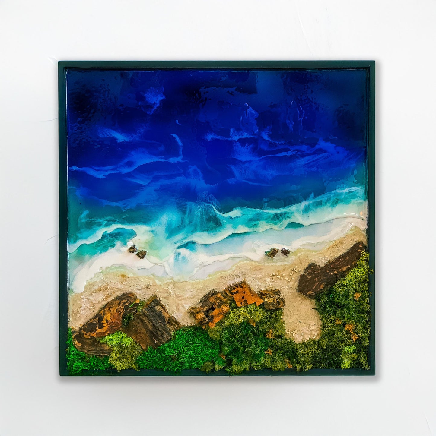Ocean Art | Resin Art | Moss Art | The Ocean Poster RishStudio
