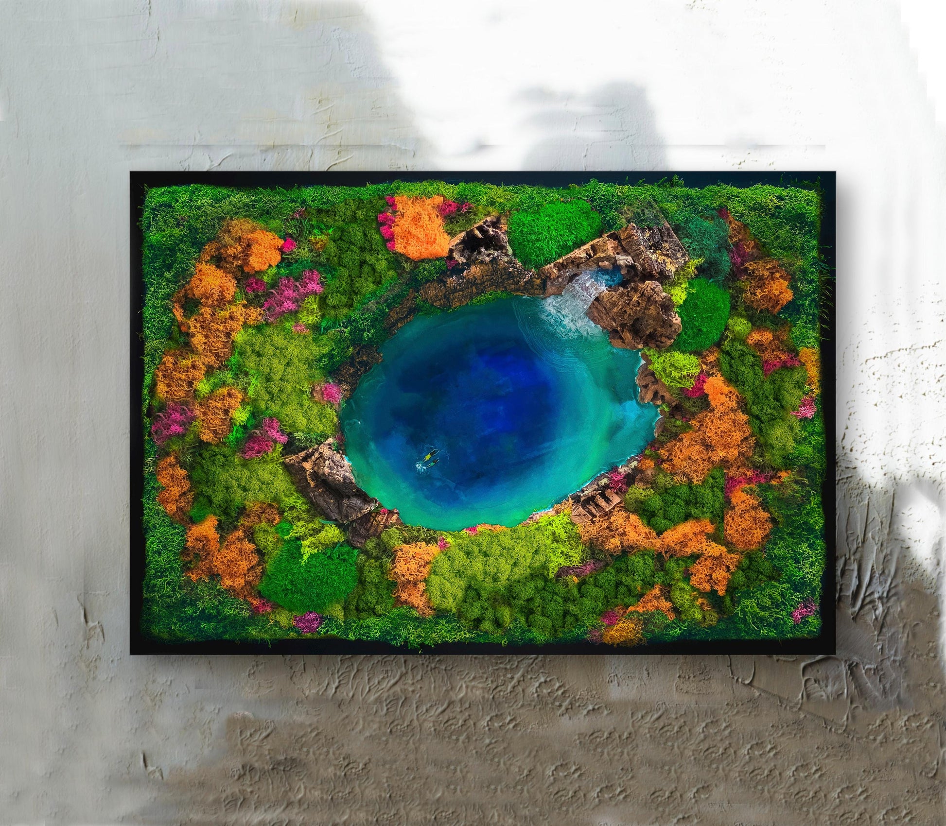 Moss Art | Ocean Wall Art | Moss Wall | Preserved Moss art mossartbyrishstudio