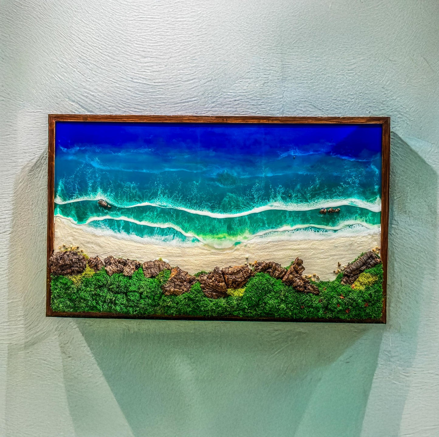 Ocean Art | Resin Art | Moss Art | The Ocean Poster RishStudio