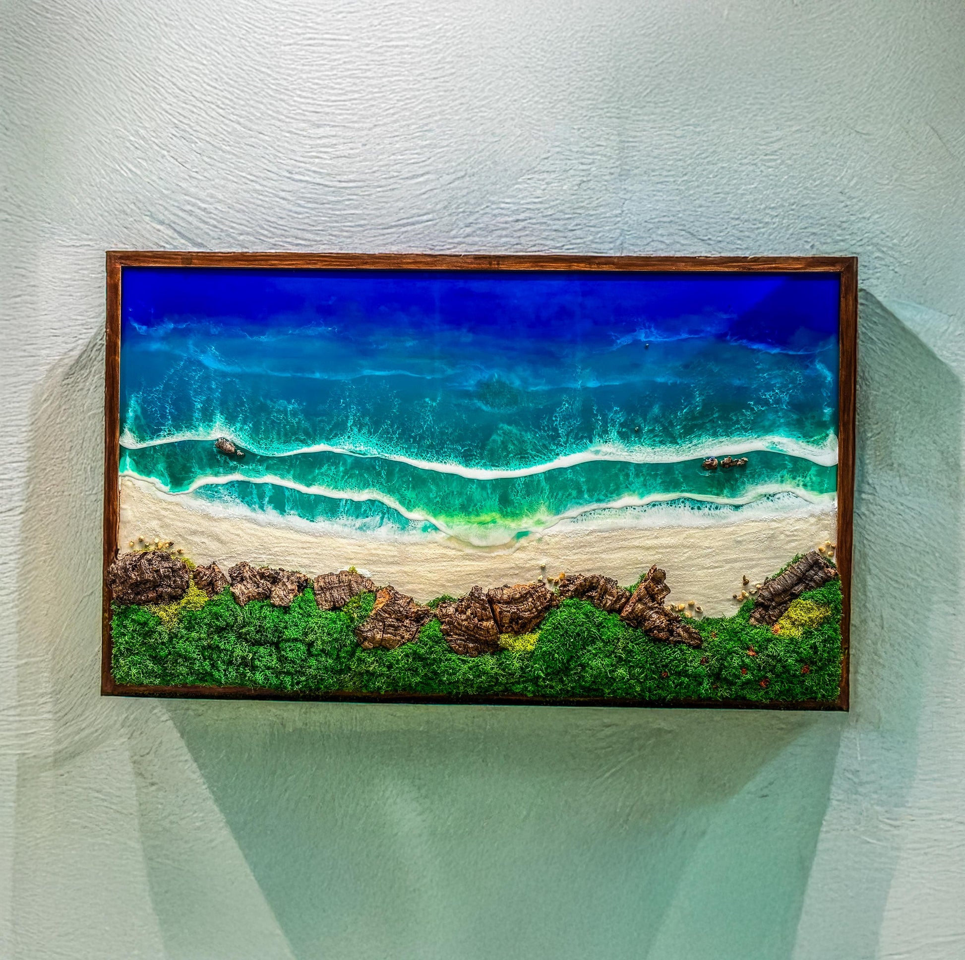 Ocean Art | Resin Art | Moss Art | The Ocean Poster RishStudio