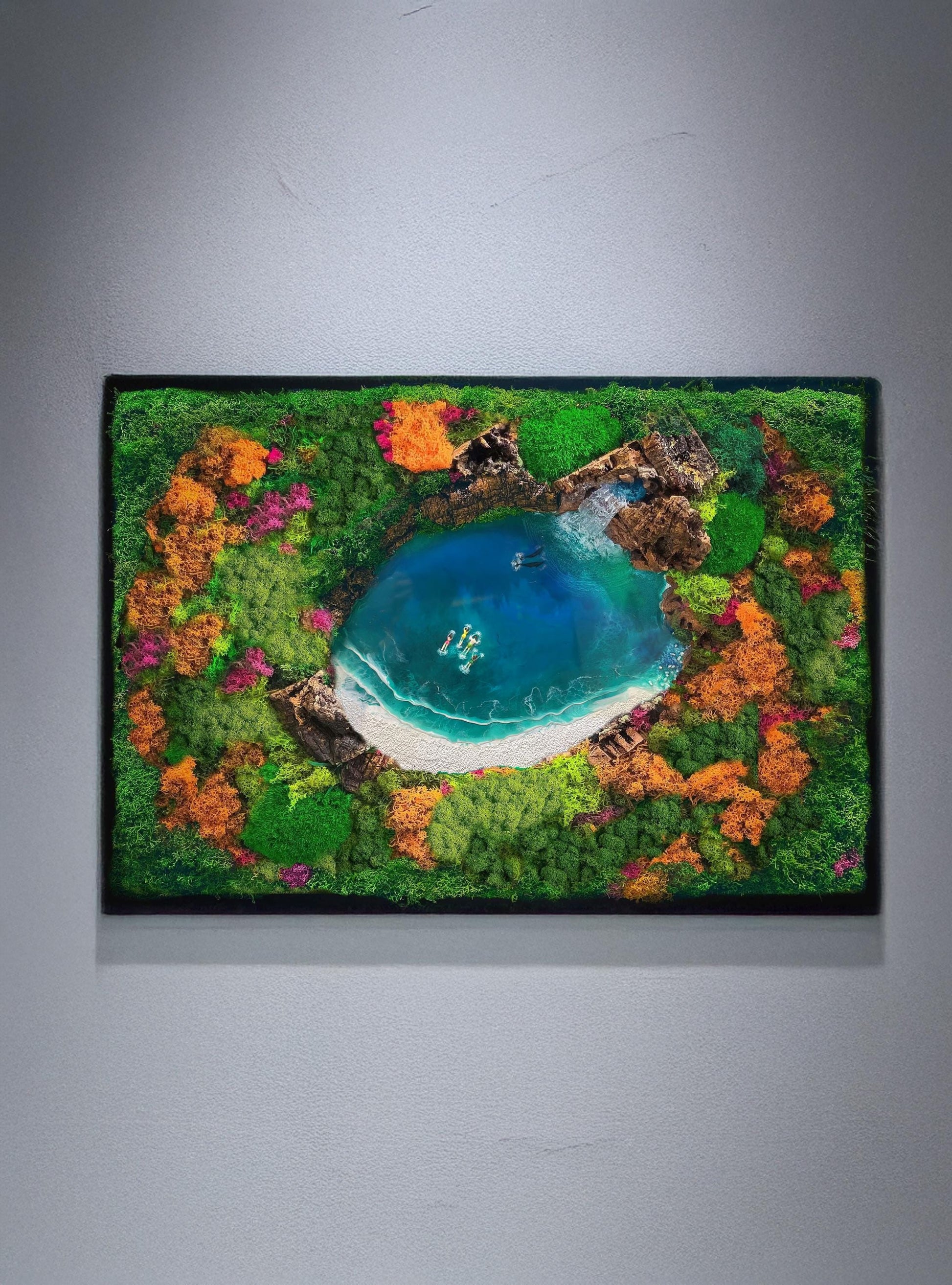 Moss Art | Ocean Wall Art | Moss Wall | Preserved Moss art mossartbyrishstudio