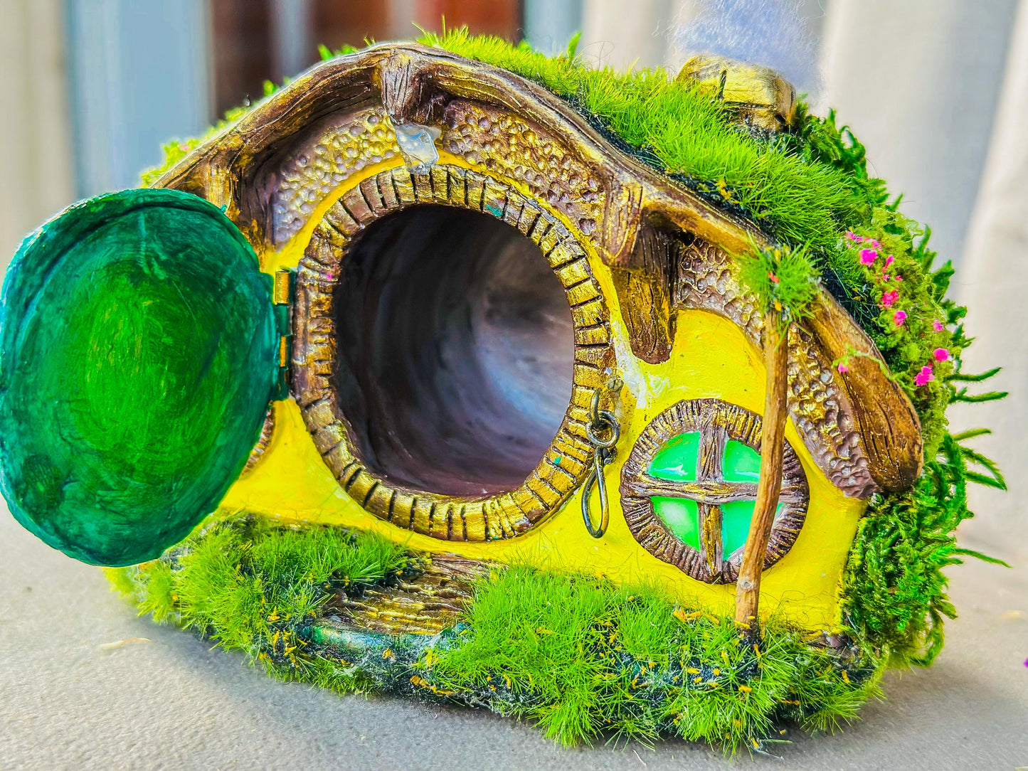 Miniature Hobbit House, Lord of the Rings Bilbo’s Front Door Hobbiton Diorama, Christmas Hobbit Ornament, Hobbitcore, mossartbyrishstudio