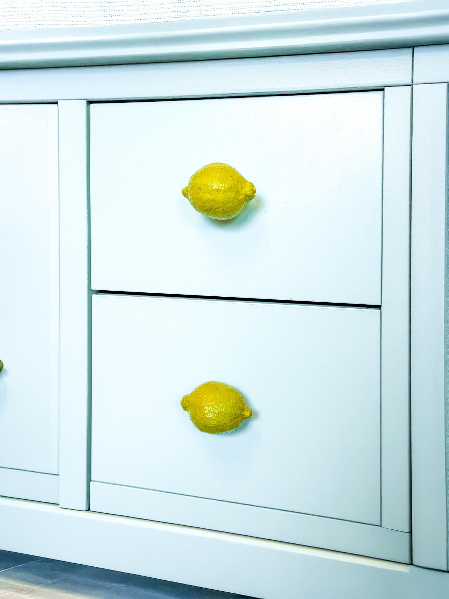 Lemon Ceramic Drawer Knob | Handcrafted Citrus Kitchen Cabinet Pull mossartbyrishstudio