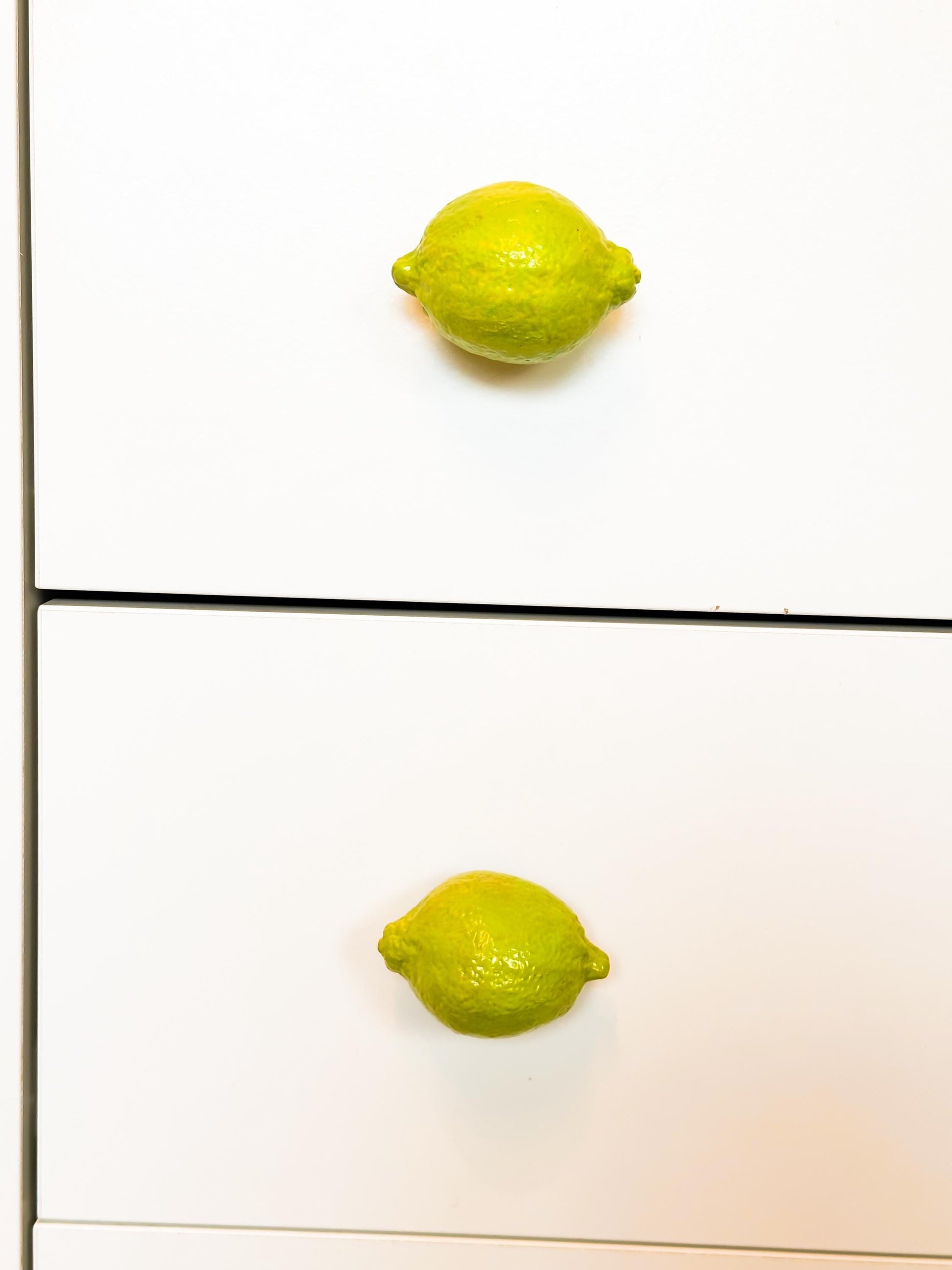 Lemon Ceramic Drawer Knob | Handcrafted Citrus Kitchen Cabinet Pull mossartbyrishstudio