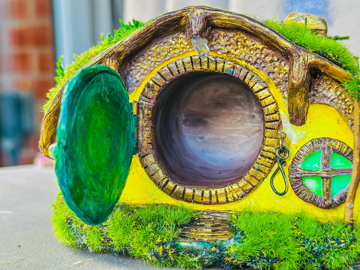 Miniature Hobbit House, Lord of the Rings Bilbo’s Front Door Hobbiton Diorama, Christmas Hobbit Ornament, Hobbitcore, mossartbyrishstudio