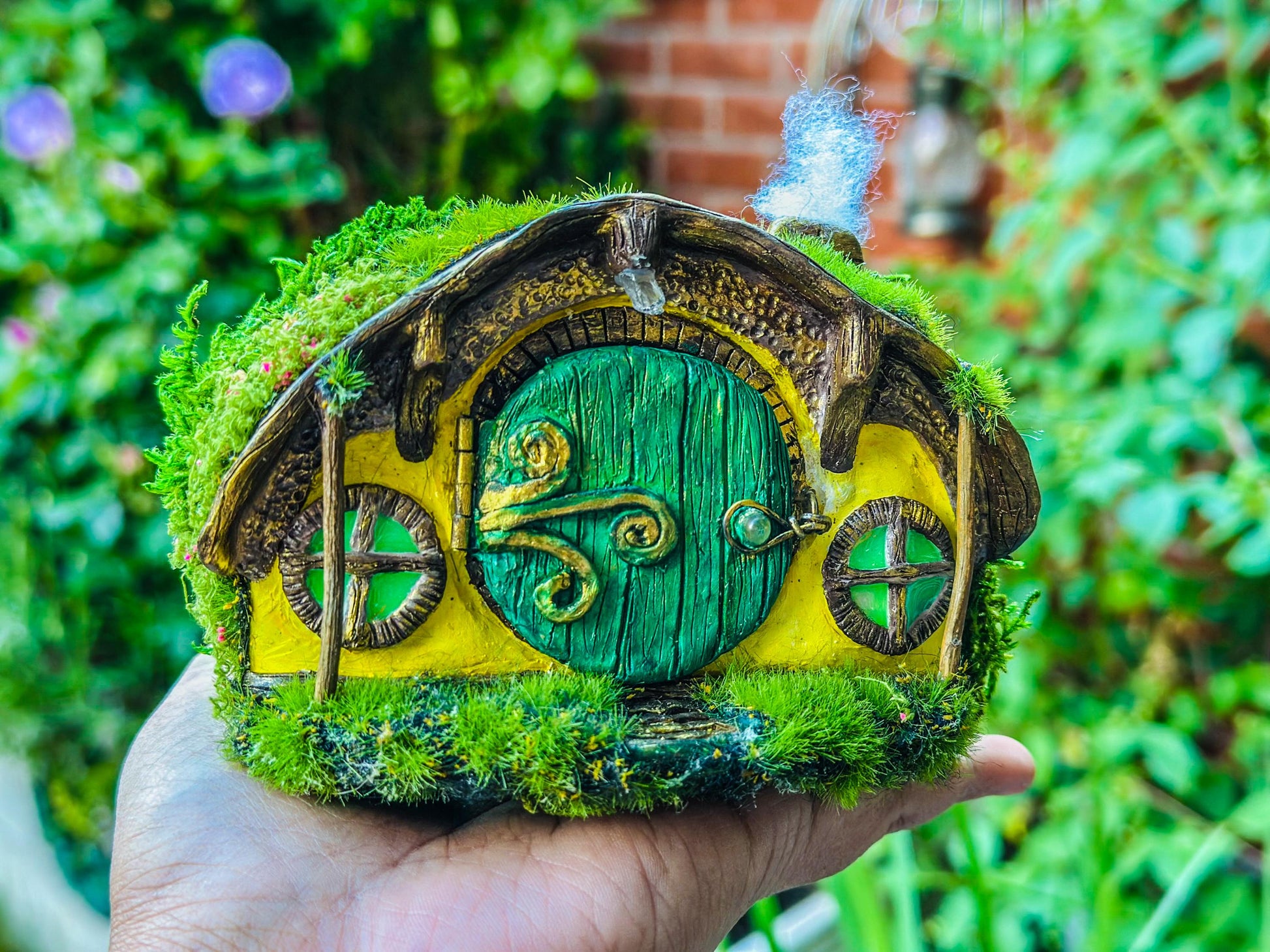 Miniature Hobbit House, Lord of the Rings Bilbo’s Front Door Hobbiton Diorama, Christmas Hobbit Ornament, Hobbitcore, mossartbyrishstudio