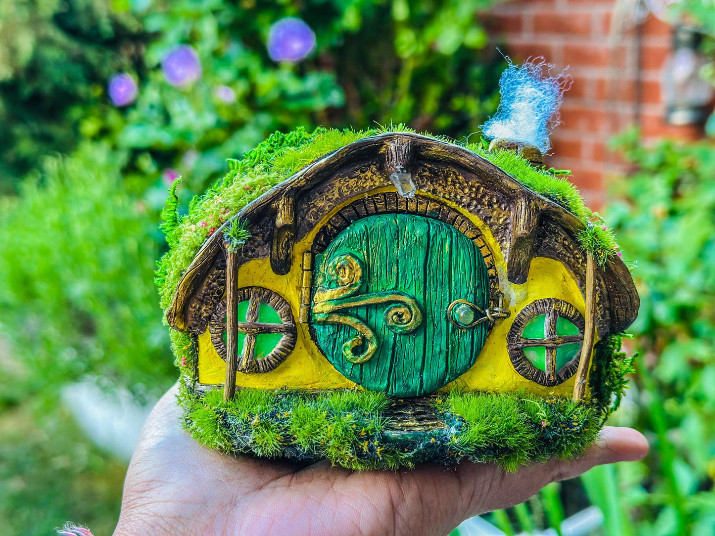 Miniature Hobbit House, Lord of the Rings Bilbo’s Front Door Hobbiton Diorama, Christmas Hobbit Ornament, Hobbitcore, mossartbyrishstudio