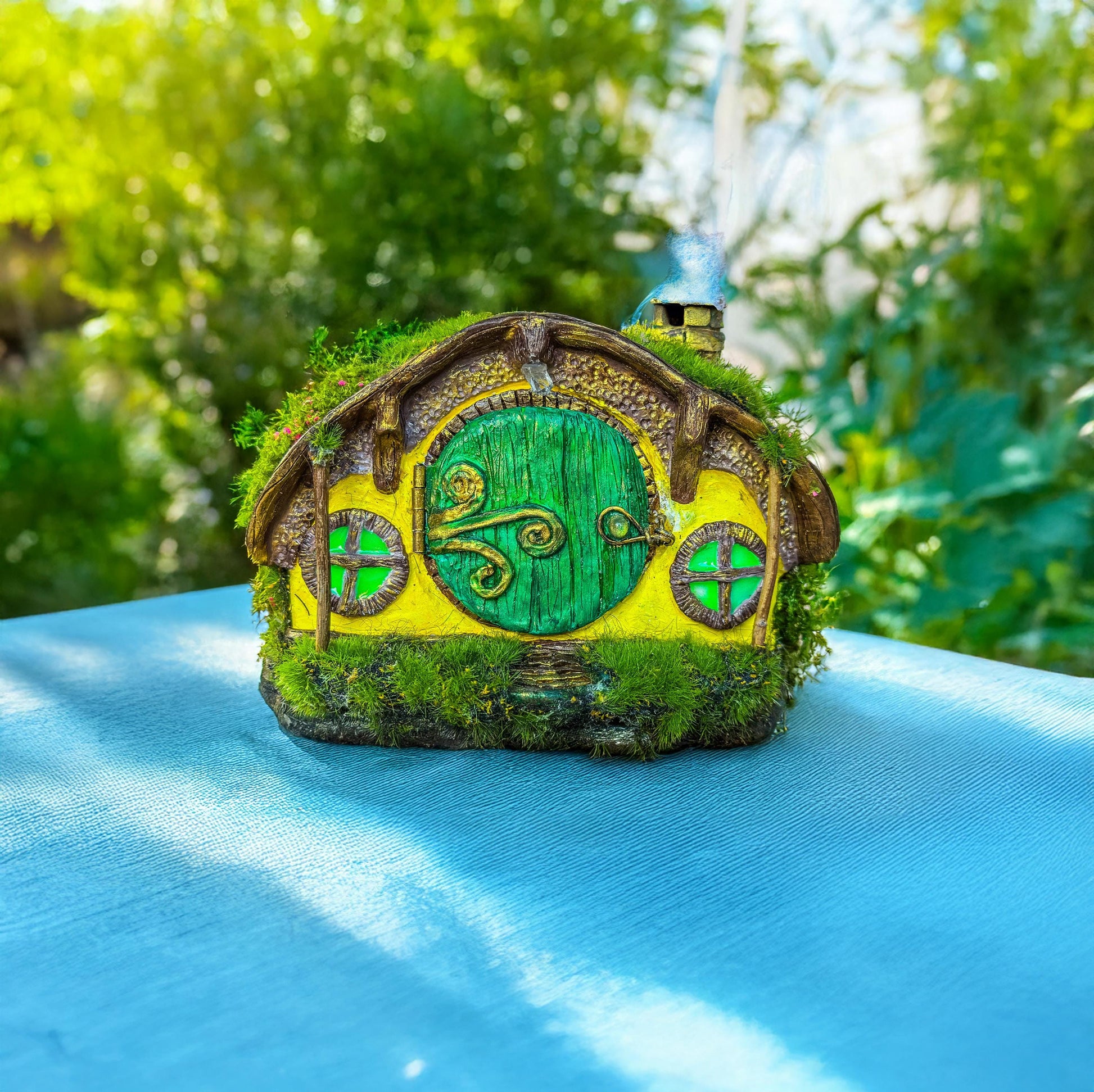 Miniature Hobbit House, Lord of the Rings Bilbo’s Front Door Hobbiton Diorama, Christmas Hobbit Ornament, Hobbitcore, mossartbyrishstudio