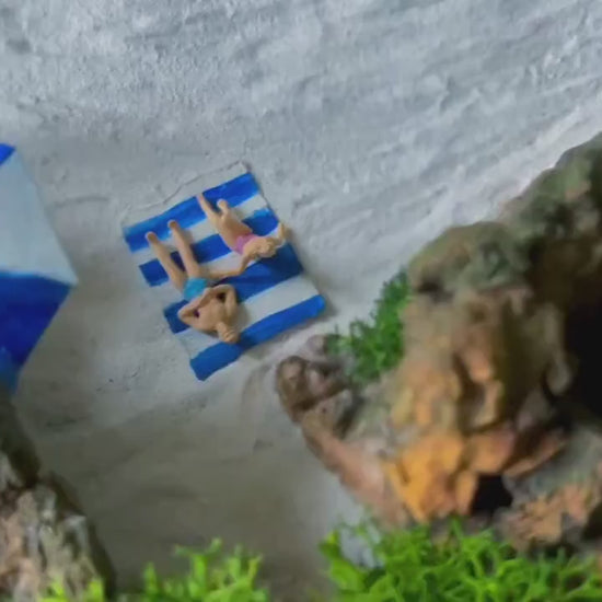 Ocean Resin Art: Handmade 3D Beach Scene Wall Decor – Unique Coastal Artwork