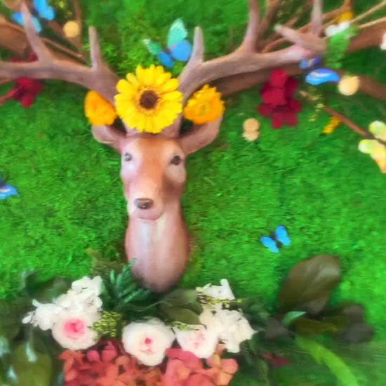 Moss Wall with garden ornaments Wall Hanging