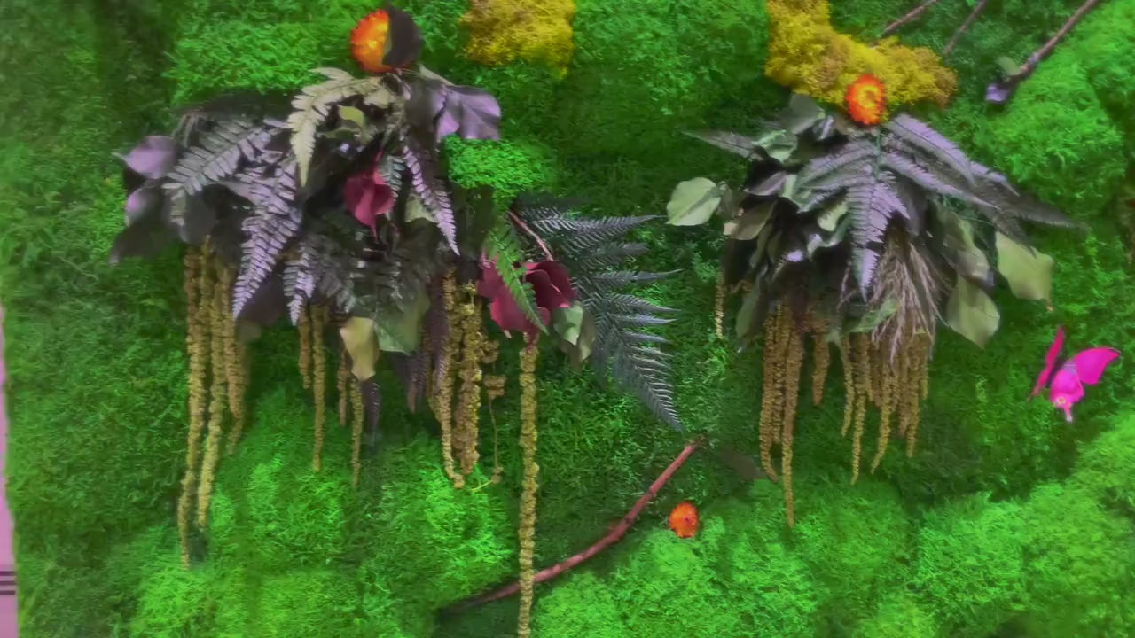 Preserved Moss Artwork with LED Lights | Botanical Moss Wall Art | RishStudio