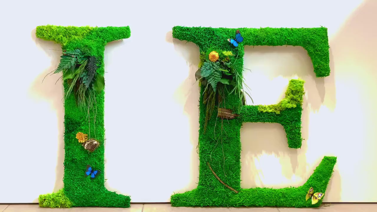Custom Wall Letters |  Moss letter for home office  | RishStudio