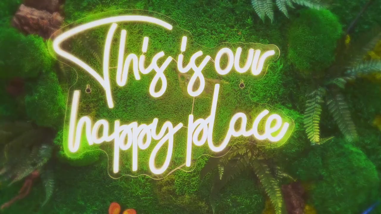 Moss wall art with Neon Lights | Living Moss Wall with Neon Sign