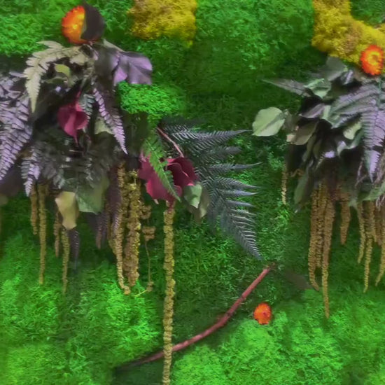 Preserved Moss Artwork with LED Lights | Botanical Moss Wall Art | RishStudio