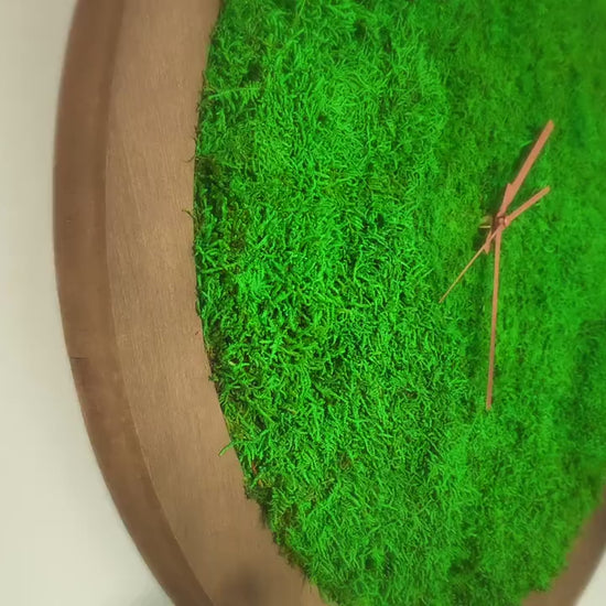 Large wooden wall clock | Oversized wooden Clock | Moss wall Clock