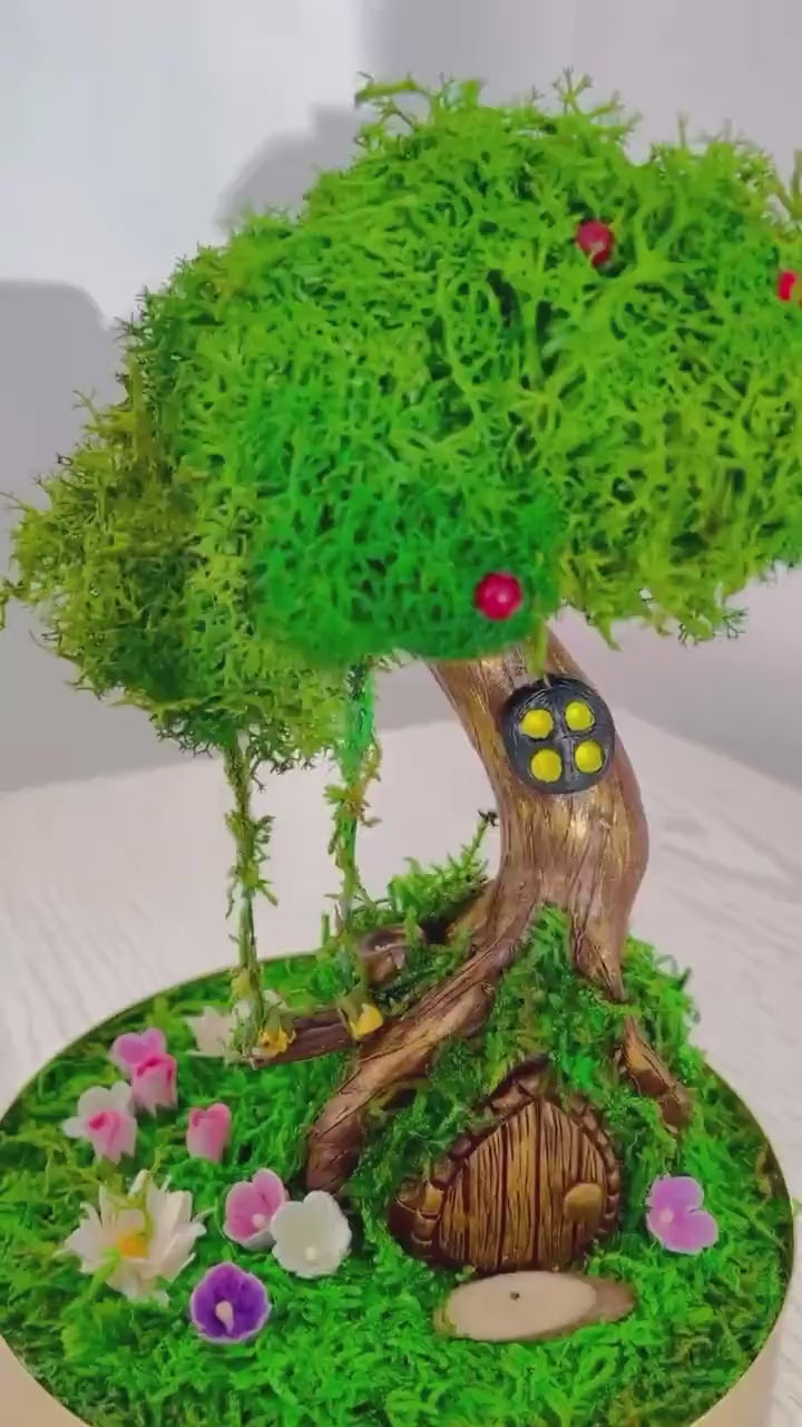 Rustic Table Lamp | Fairy Garden Table Light | Desk Lamp