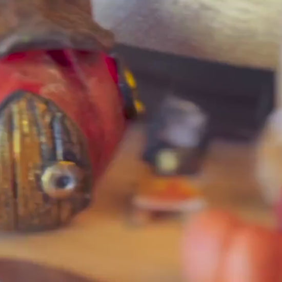 Autumn Fairy Tree Terrarium with Pumpkins – Handmade Fall Dome Decor with Preserved Moss – Woodland Cottagecore Glass Cloche Display