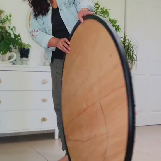 Round Moss Wall Art with Preserved Flowers – Handmade Botanical Wall Decor for Home & Office