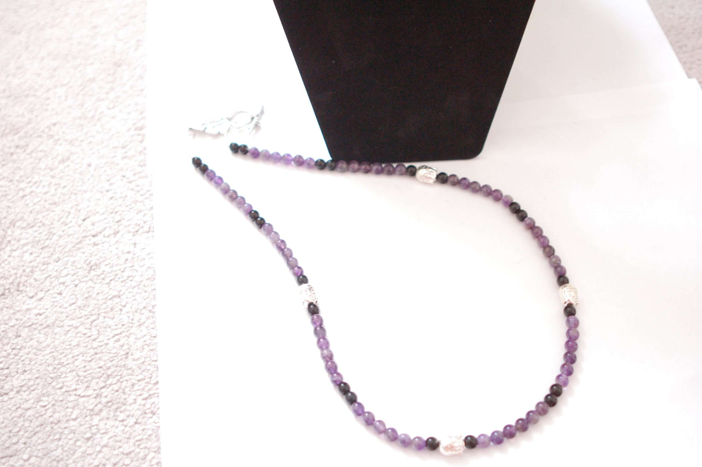 Amethyst round beads neck piece | MouArtBoutique MouArtBoutique