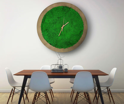 Large wooden wall clock | Oversized wooden Clock | Moss wall Clock mossartbyrishstudio