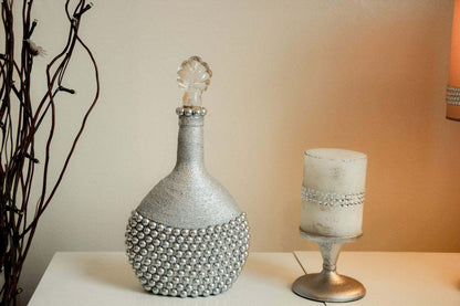 Handmade Flower vase, Silver color vase, RishStudio