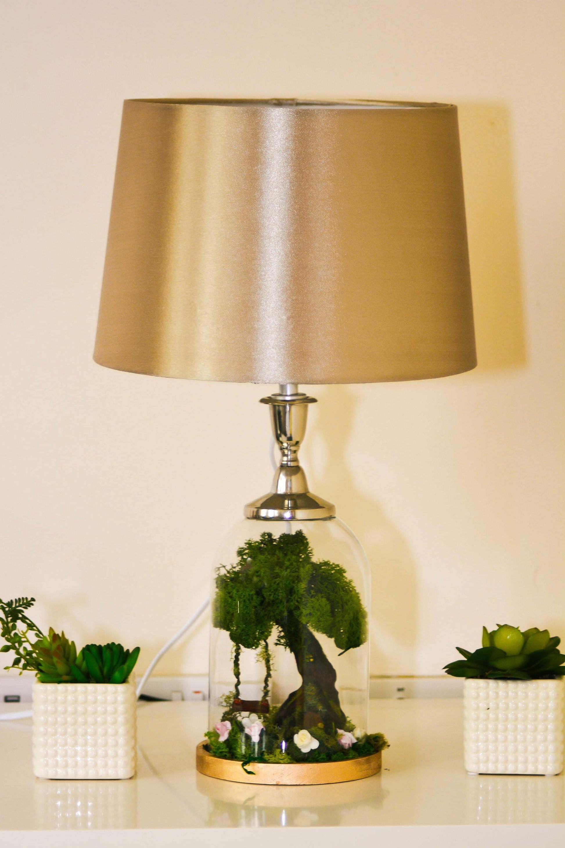 Rustic Table Lamp | Fairy Garden Table Light | Desk Lamp RishStudio
