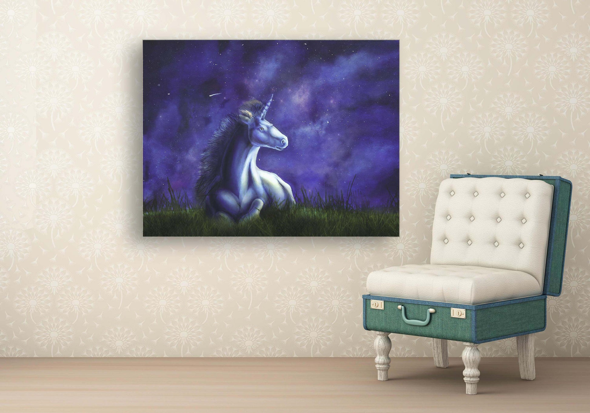 Unicorn wall art, unicorn print, Unicorn Nursery Decor RishStudio